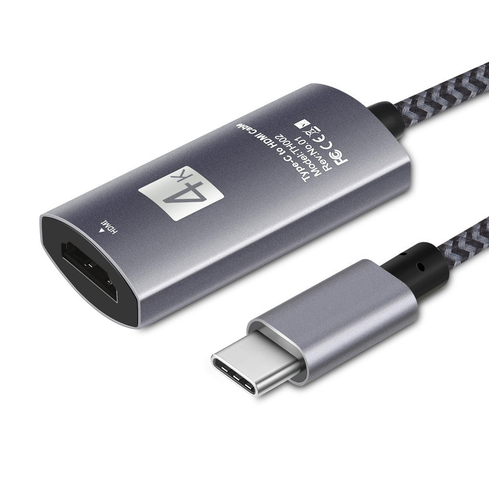 USB C to HDMI Cable, Tuwejia USB 3.1 Type C Thunderbolt 3 Port to HDMI 4K 30Hz Cable