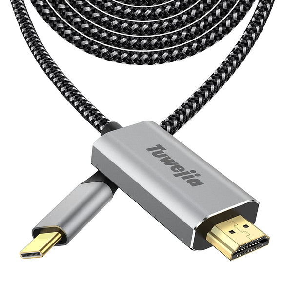 Tuwejia USB-C to HDMI Cable, 4k Type-C Thunderbolt 3 Port to HDMI Adapter, HDMI to Displayport Extension